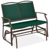 2-Person Patio Loveseat Swing Glider, Bench Rocker w/ Armrests - Thumbnail 1