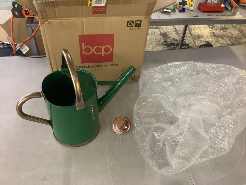 1-Gallon Galvanized Steel Watering Can w/ O-Ring, Top Handle - Image 2 - Lot 793