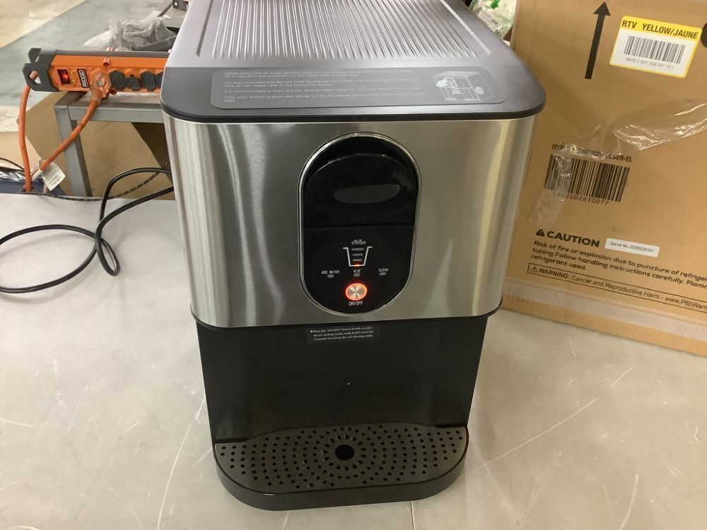 COWSAR 10.63 in. 44 lbs. Countertop or Portable Nugget/Pebble Ice Maker in Stainless Steel Silver - Image 2 - Lot 68JF