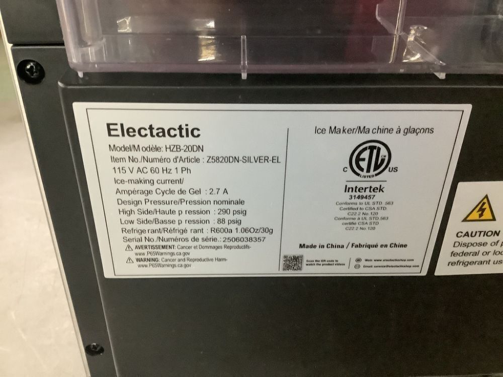 COWSAR 10.63 in. 44 lbs. Countertop or Portable Nugget/Pebble Ice Maker in Stainless Steel Silver - Image 8 - Lot 68JF