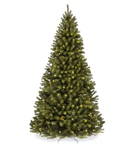 6 ft. Pre-Lit Artificial Green Spruce Christmas Tree, w/Easy Assembly - Lot 604