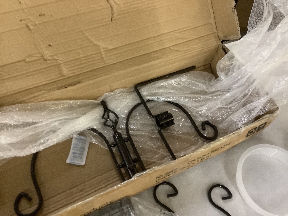 4-Hook Bird Feeding Station, Steel Feeder Stand w/ 2 Bird Feeders - 91in - Image 5 - Lot 716