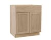 Hampton Bay Sinclair 30 in. W x 24 in. D x 34.5 in. H Assembled Sink Base Cabinet in Shaker Light Oak - Thumbnail 1