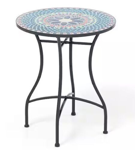 24 in. Mosaic Round Bistro Table - Lot 131JF