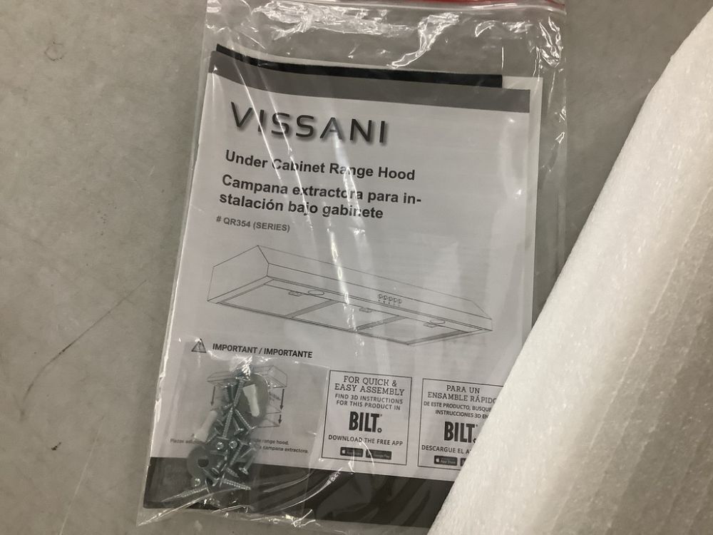 Vissani Caprelo 36 in. 320 CFM Convertible Under Cabinet Range Hood in Stainless Steel with LED Lighting - Light Damage to Filter - Image 7 - Lot 139JF