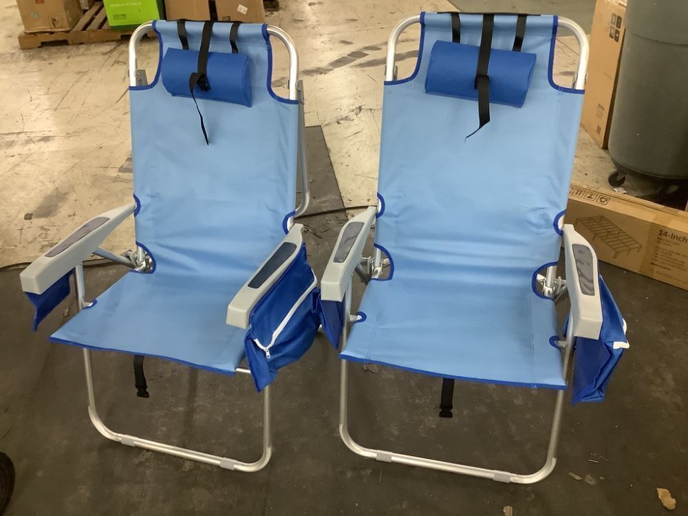 VINGLI Tall Backpack Beach Chairs, 2 Pack - Image 2 - Lot 235