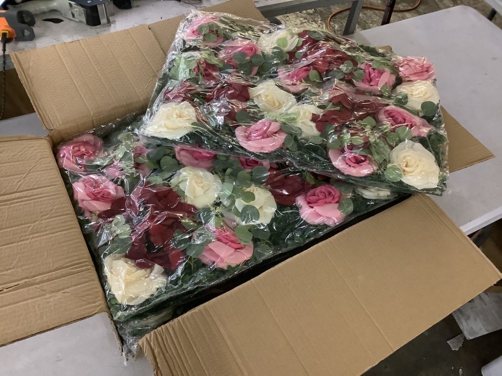 Rose Hydrangea Artificial Flower Wall Panels, 6 pc - Image 2 - Lot 236