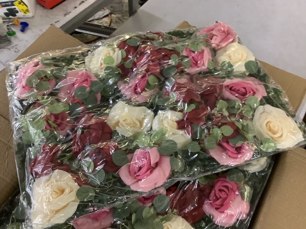 Rose Hydrangea Artificial Flower Wall Panels, 6 pc - Image 3 - Lot 236