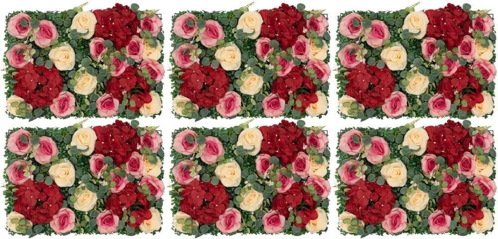 Rose Hydrangea Artificial Flower Wall Panels, 6 pc - Image 1 - Lot 237