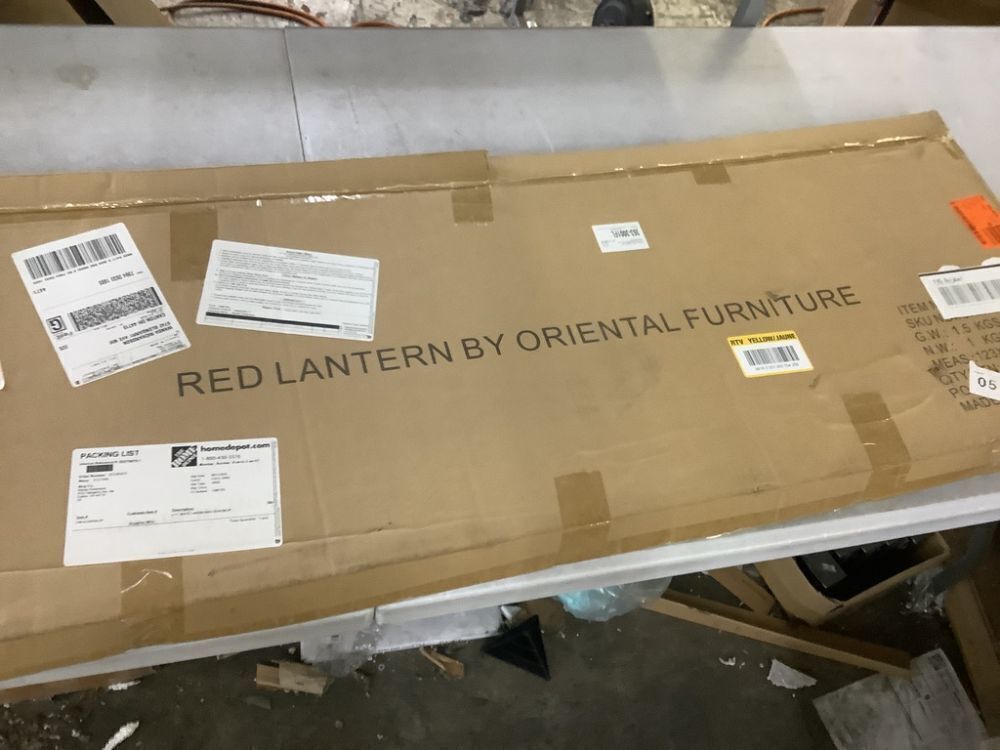 RED LANTERN 4 ft. Short White Temporary Cardboard Folding Screen - 3 Panels - Image 5 - Lot 739JF