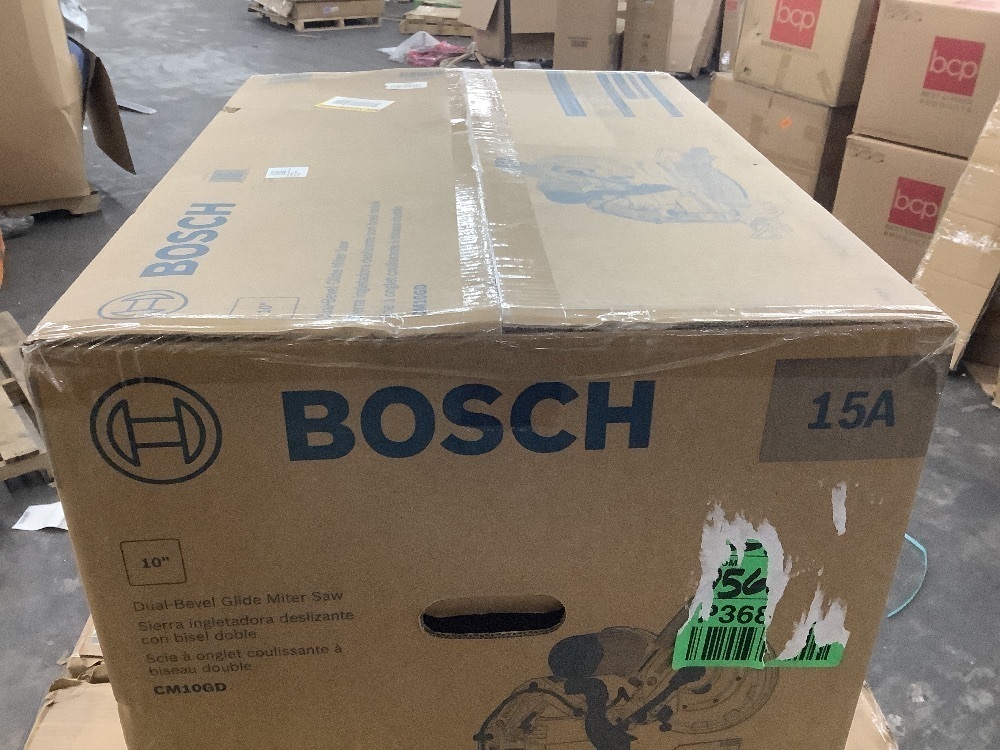 Bosch 15 Amp Corded 10 in. Dual-Bevel Sliding Glide Miter Saw with 60-Tooth Carbide Saw Blade - Image 3 - Lot 5JF