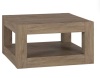 Hughes 32 in. Antiqued Gray Oak Square MDF Top Coffee Table - Thumbnail 1