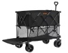 Vevor Collapsible Folding Wagon 14.12 cu.ft Steel Beach Wagon Cart with All-Terrain Wheels Heavy-Duty Folding Garden Cart - Thumbnail 1