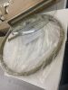 Round Gold Coffee Table for Small Space - Small Knick on Edge of Glass - Thumbnail 2
