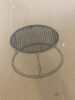 Round Gold Coffee Table for Small Space - Small Knick on Edge of Glass - Thumbnail 5