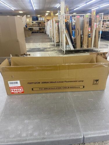 F20T12/CW 20 Watt 24" Fluorescent Light Bulbs, 6 Pack - Lot 385