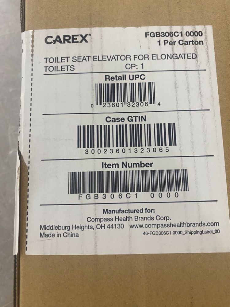 Carex Toilet Seat Riser, Elongated - Image 4 - Lot 402