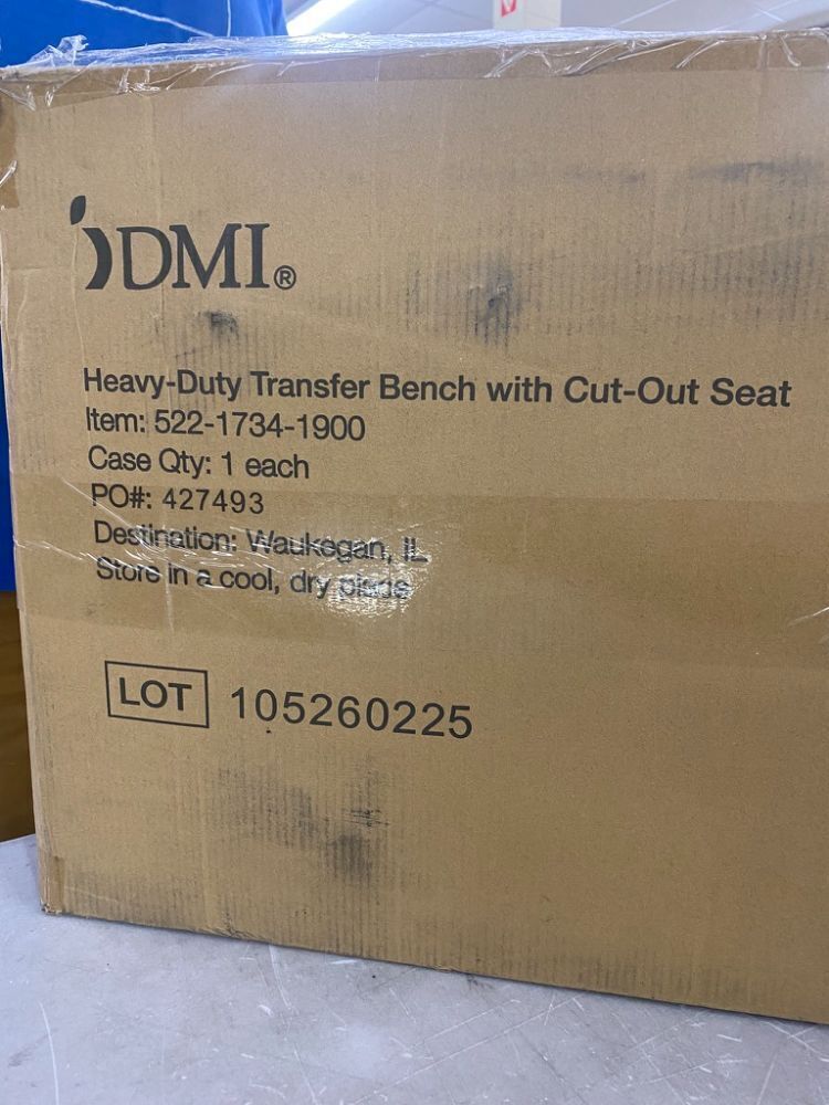 DMI Tub Transfer Bench and Shower Chair with Non Slip Aluminum Body - No Instructions - Image 2 - Lot 549