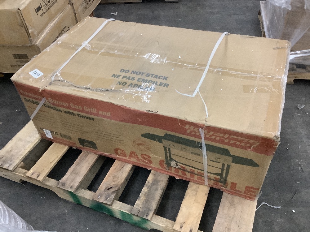 Royal Gourmet 4-Burners Portable Propane Gas Grill and Griddle Combo Grills in Black with Side Tables with Cover - Image 2 - Lot 11JF