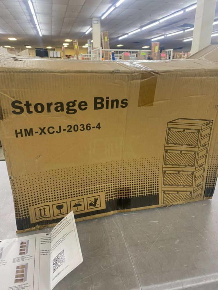 Stackable Plastic Storage Bins, 4 Pack - Image 2 - Lot 415