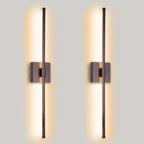LED Wall Sconces, Oil Rubbed Bronze, Set of Two - Lot 507