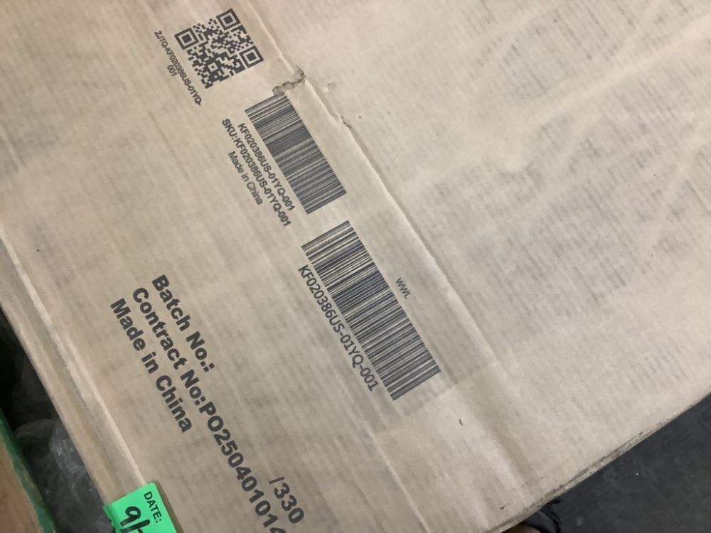 FUFU&GAGA Light Oak Wood 31.5 in. Bedroom Armoire with Frosted Glass Doors and 2-Drawers - Image 5 - Lot 33JF