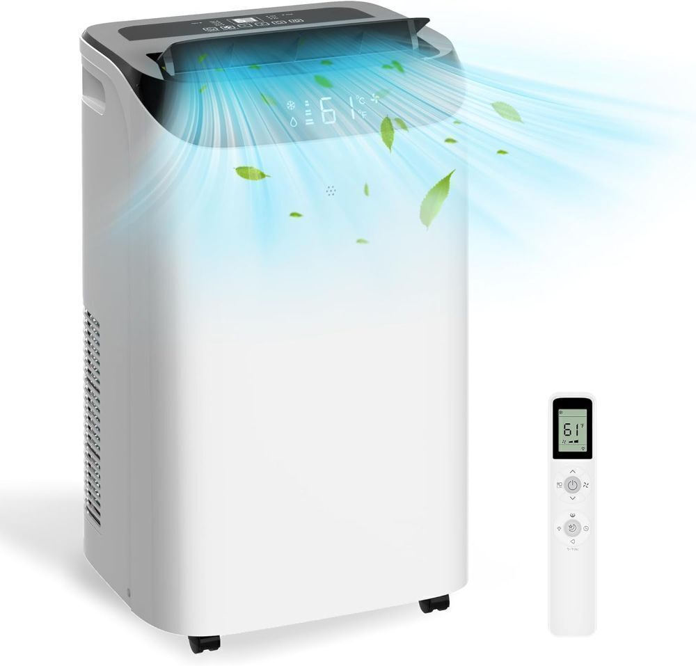 14,000 BTU Portable Air Conditioner Cools Up to 700 Sq.Ft, Remote Control & Installation Kit - Image 1 - Lot 37JF