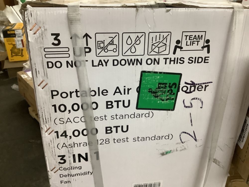 14,000 BTU Portable Air Conditioner Cools Up to 700 Sq.Ft, Remote Control & Installation Kit - Image 3 - Lot 37JF