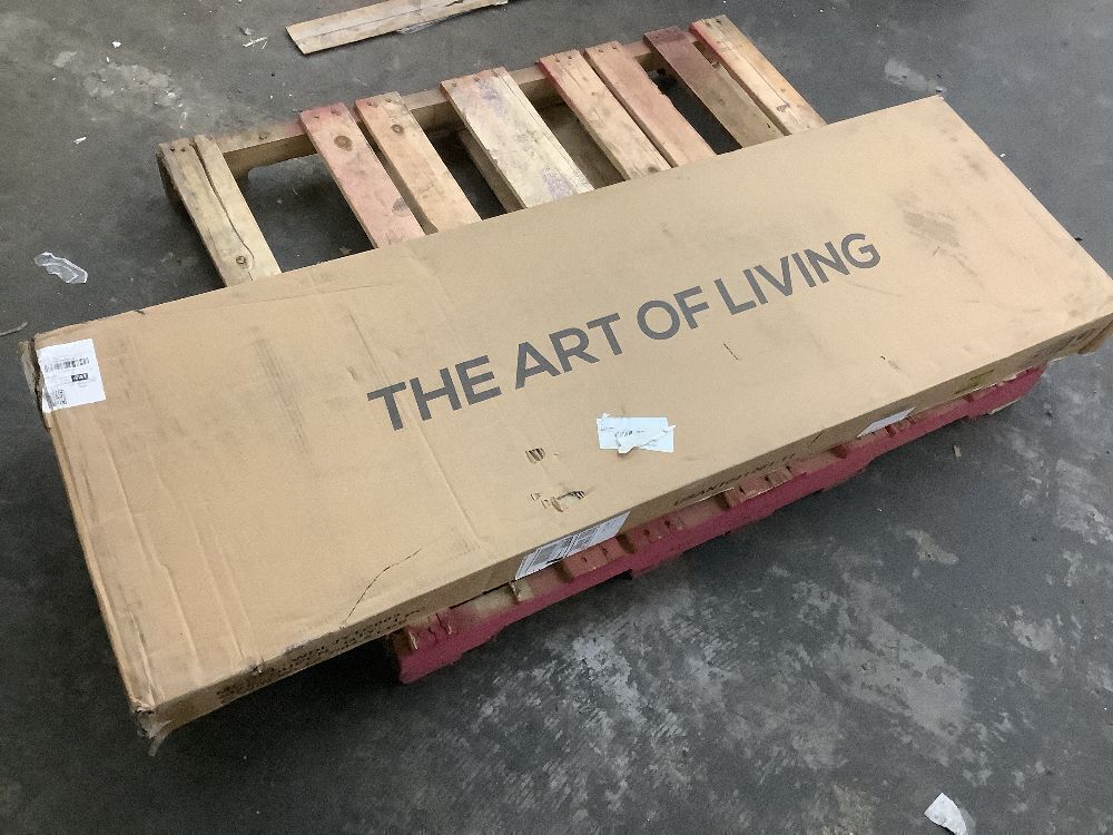 14 Inch Queen Size Metal Platform Bed Frame with Wooden Headboard and Footboard - Image 2 - Lot 46JF