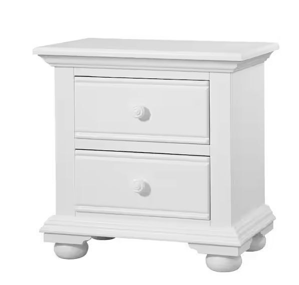 American Woodcrafters Cottage Traditions White 2 Drawer 28 in. W Nighstand - Image 1 - Lot 54JF