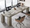 Moronia 86.6 in. Rectangle Gray Engineered Wood 2 Person Computer Desk - Thumbnail 1