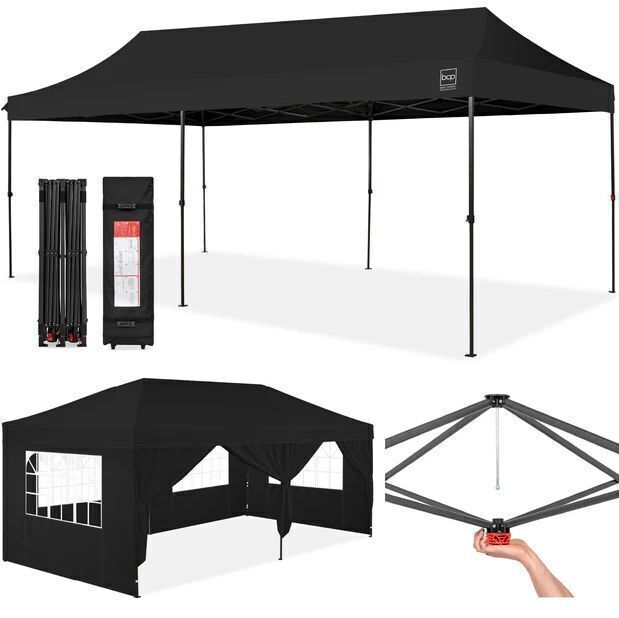 Pop Up Party Tent Canopy w/ 1-Button Easy Setup - 10x20ft - Image 1 - Lot 63