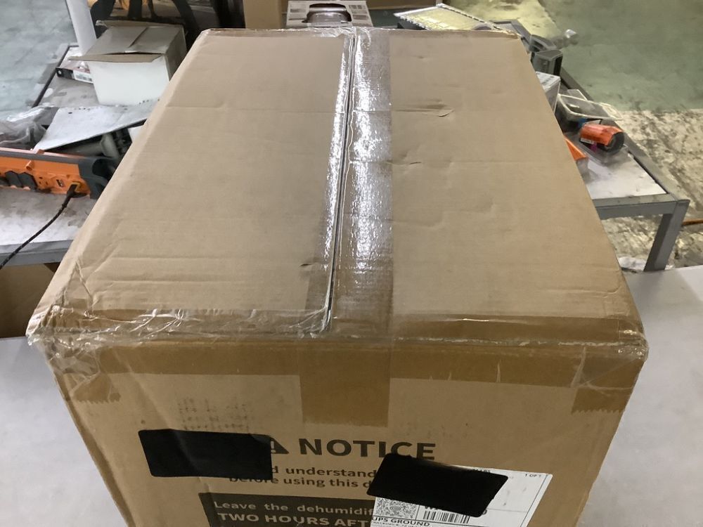 50 pt. 4,500 sq. ft. Dehumidifier in White with Drain Hose and Bucket, Auto Defrost, Low Noise - Image 3 - Lot 74JF