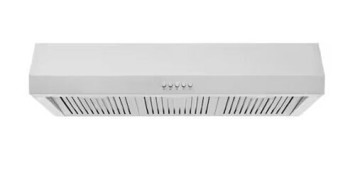 Vissani Sarela 36 in. W x 7 in. H 500CFM Convertible Under Cabinet Range Hood in Stainless Steel with LED Lights and Filter - Lot 75JF