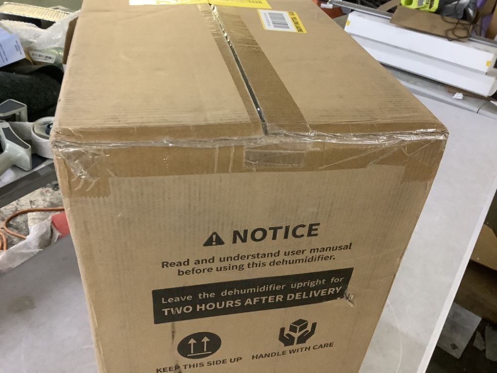 50 pt. 4,500 sq. ft. Dehumidifier in White with Drain Hose and Bucket, Auto Defrost, Low Noise - Image 4 - Lot 78JF