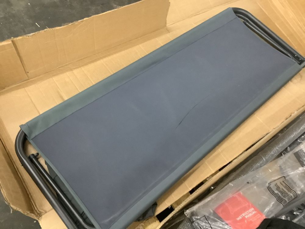 3-Seat Outdoor Canopy Swing Glider Furniture w/ Converting Flatbed Backrest - Cut in Seat Frame - Image 5 - Lot 125