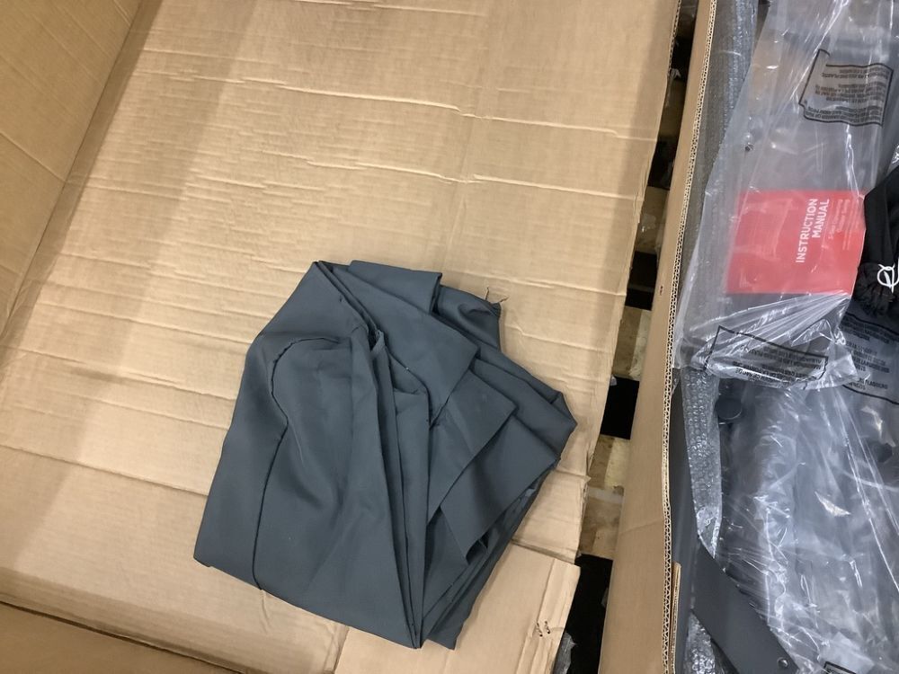 3-Seat Outdoor Canopy Swing Glider Furniture w/ Converting Flatbed Backrest - Cut in Seat Frame - Image 9 - Lot 125