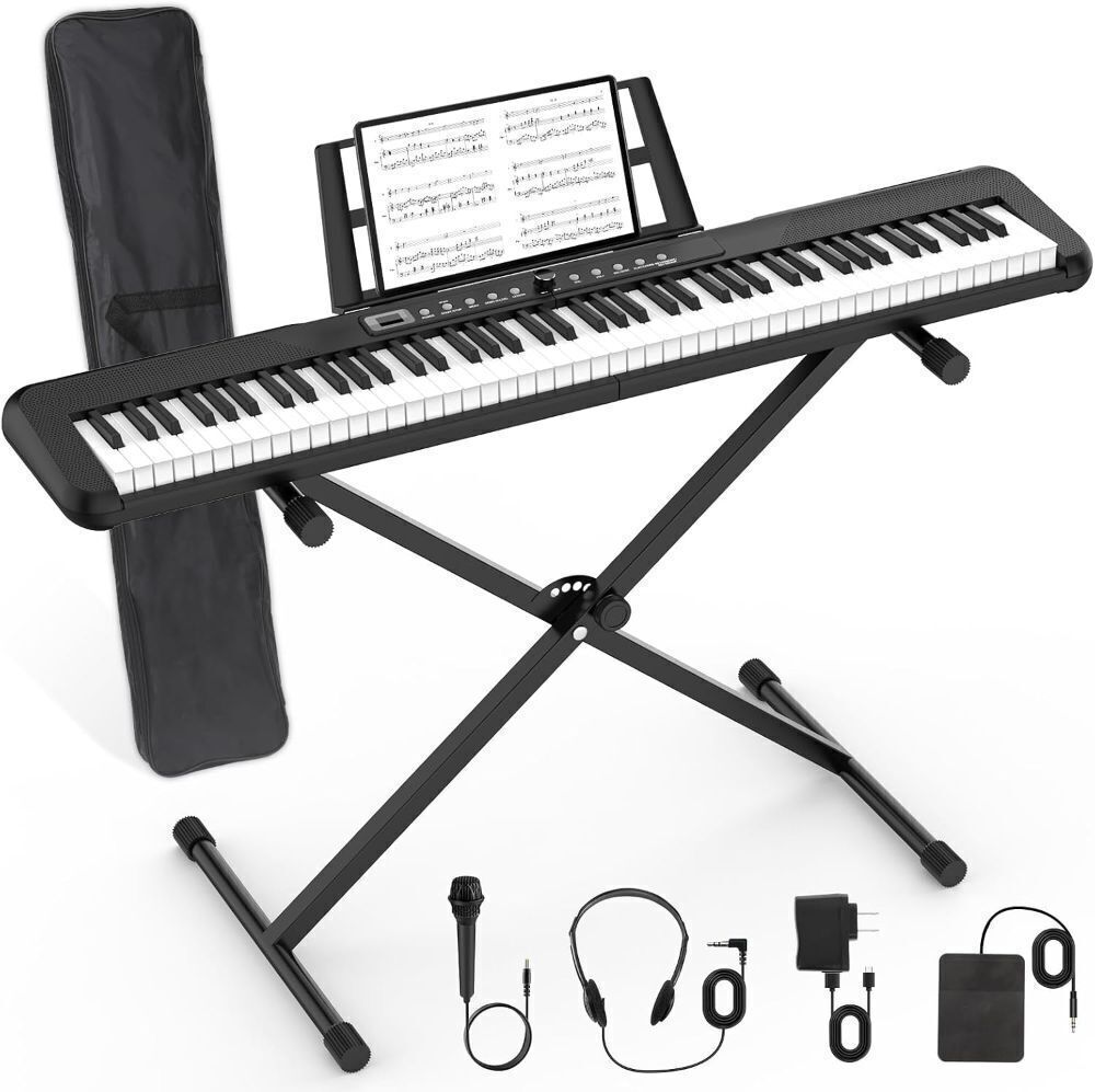 88 Key Beginner Electric Digital Piano with Full Size Semi Weighted Keys - Image 1 - Lot 151