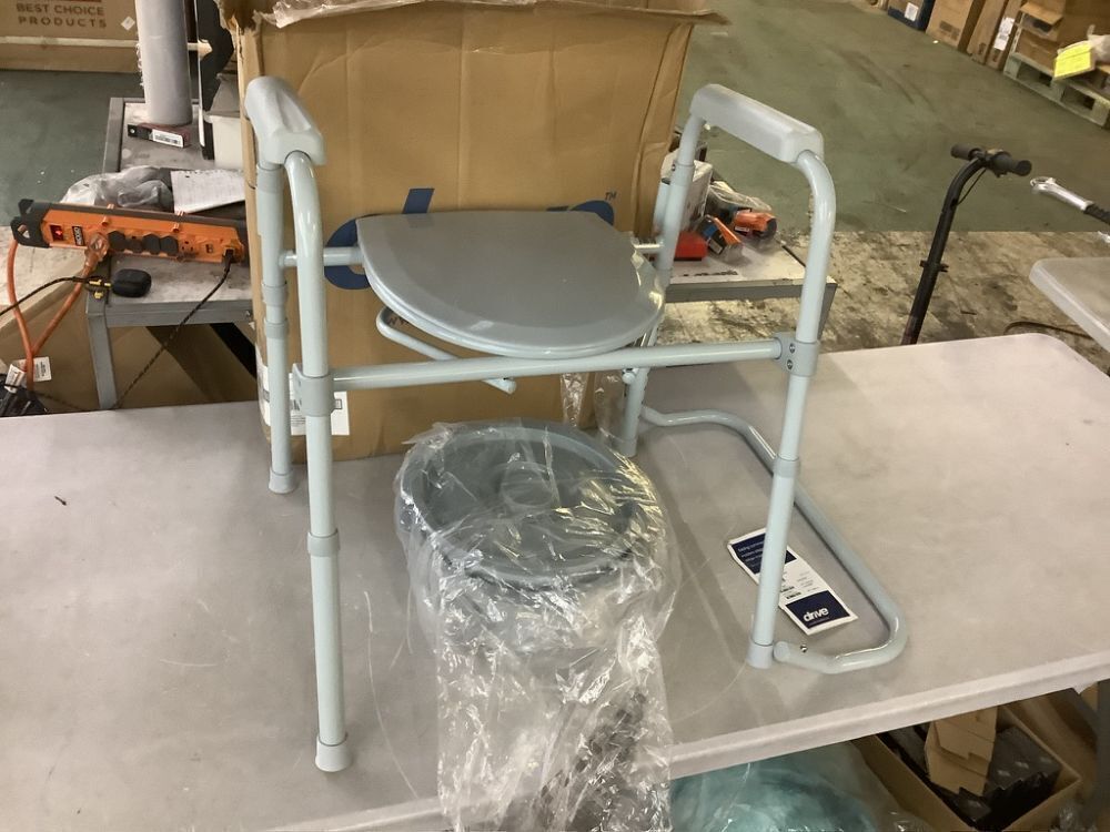 Drive Medical Folding Steel Bedside Commode Chair - Image 2 - Lot 157