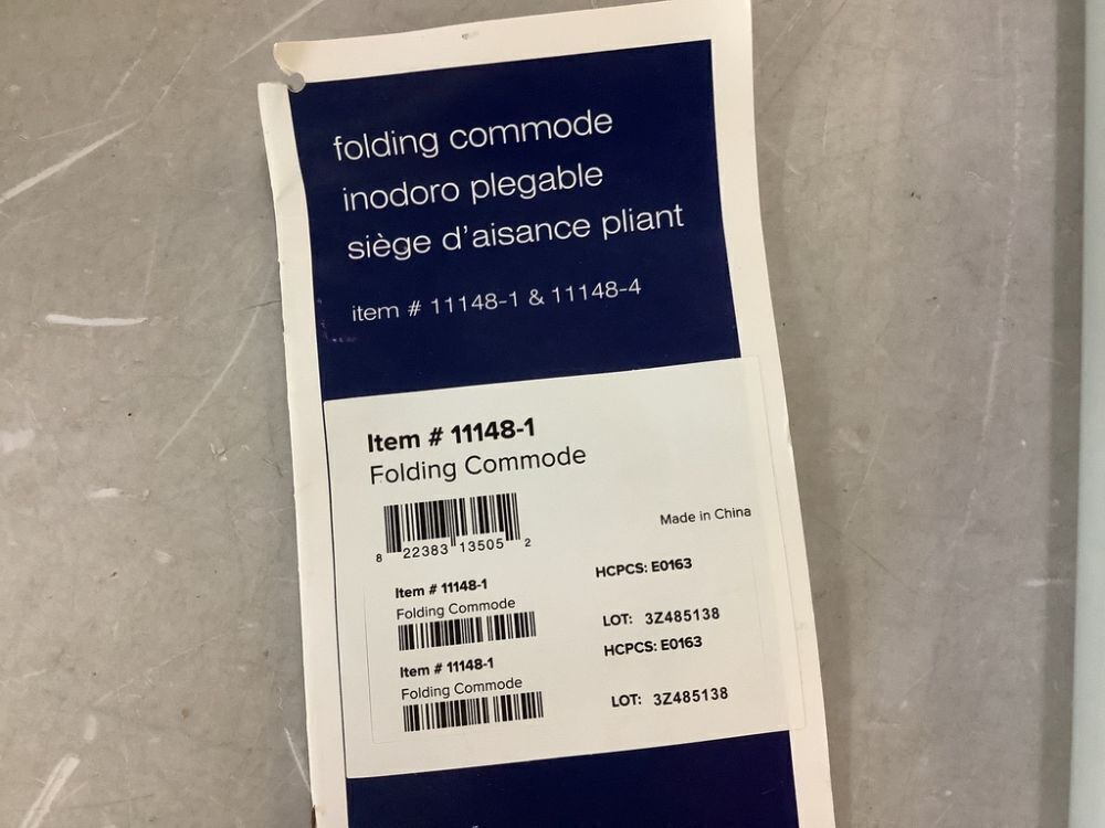 Drive Medical Folding Steel Bedside Commode Chair - Image 5 - Lot 157