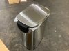Innovaze 13 Gal. Silver Oval Slim Step-On Metal Household Trash Can - Thumbnail 5