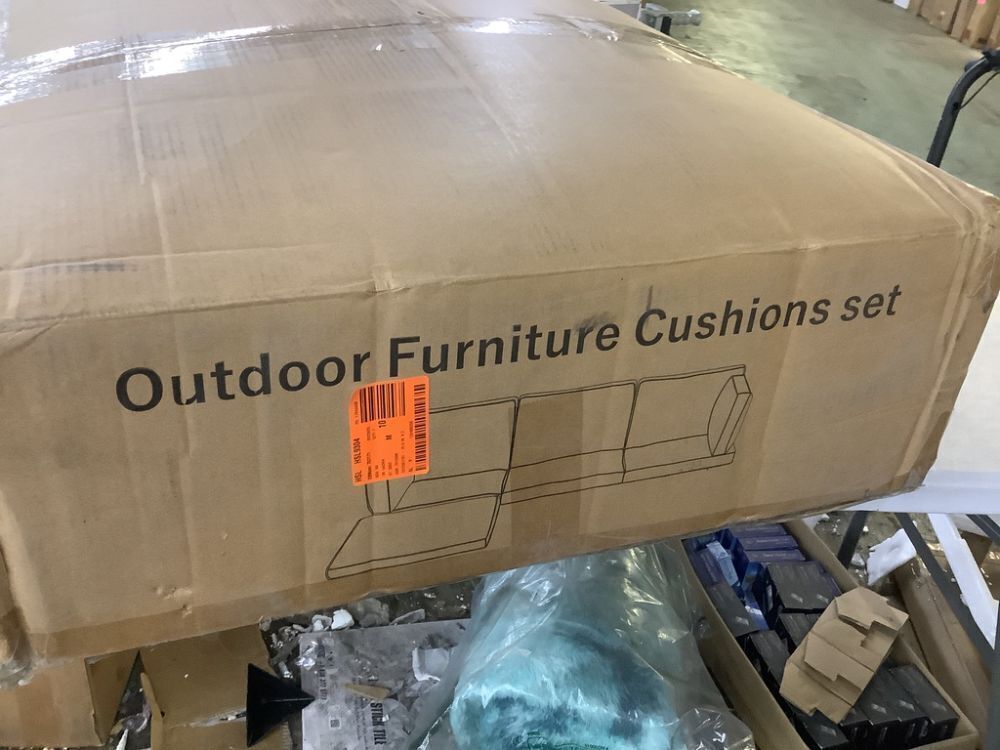 9 Piece Deep Seating Outdoor Lounge Chair Sectional Cushion Black - Image 7 - Lot 165JF