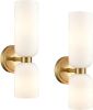 Modern Gold Wall Sconces, Set of 2 - Thumbnail 1