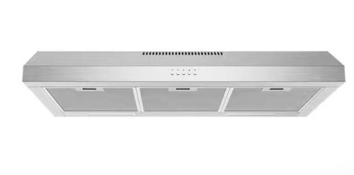 Velivi 36 in. 600 CFM Convertible Ductless Under Cabinet Range Hood With 3 Speed Exhaust Fan and 2 LED Lights, Stainless Steel - Lot 172JF