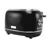 HADEN Heritage 900-Watt 2-Slice Wide Slot Black and Chrome Retro Toaster with Removable Crumb Tray and Adjustable Settings - Thumbnail 1