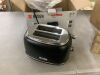 HADEN Heritage 900-Watt 2-Slice Wide Slot Black and Chrome Retro Toaster with Removable Crumb Tray and Adjustable Settings - Thumbnail 2