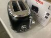 HADEN Heritage 900-Watt 2-Slice Wide Slot Black and Chrome Retro Toaster with Removable Crumb Tray and Adjustable Settings - Thumbnail 4