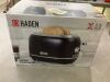 HADEN Heritage 900-Watt 2-Slice Wide Slot Black and Chrome Retro Toaster with Removable Crumb Tray and Adjustable Settings - Thumbnail 5
