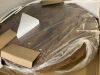 Mid-Century Modern Round Dining Table w/ Adjustable Feet - 35.5in - Thumbnail 3