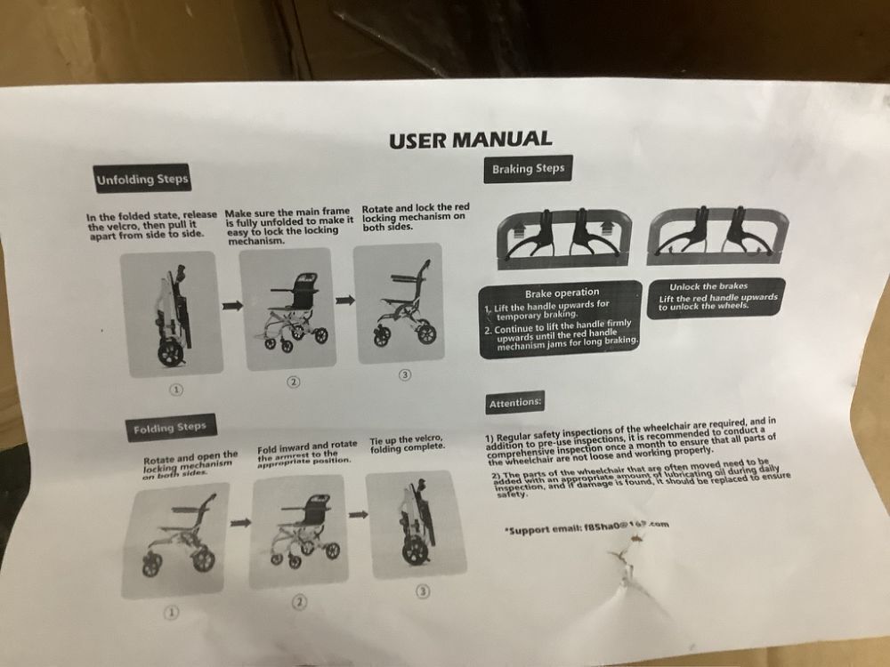 Lightweight Transport Wheelchair - Image 5 - Lot 251